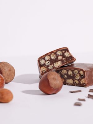 Barre chocolat noisette faible en sucres